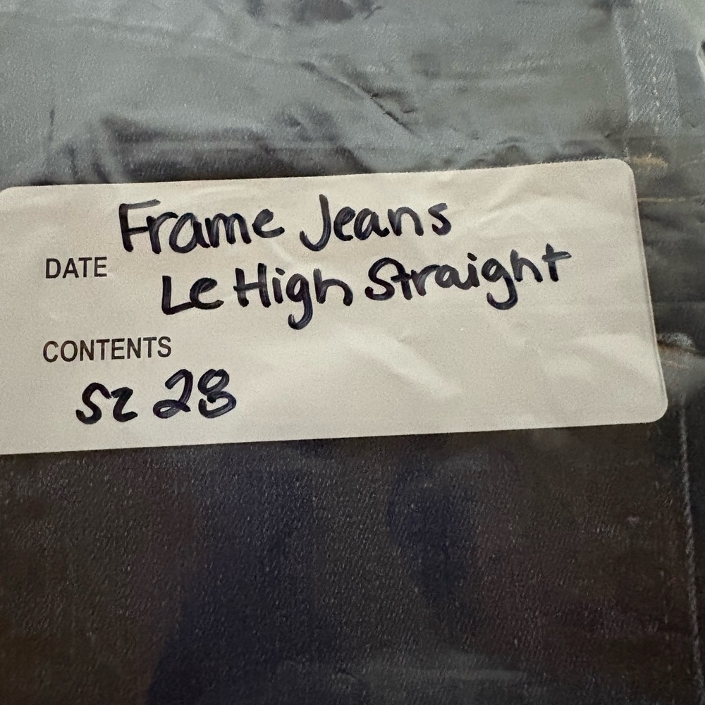 Frame Denim Women's Straight Leg Jeans - Dark Blue - Picture 10 of 10